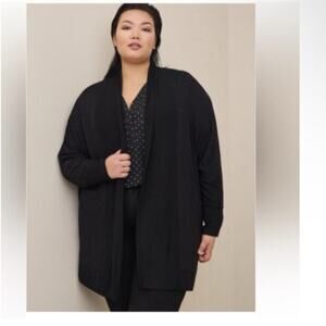 Torrid Black Open Front Cardigan